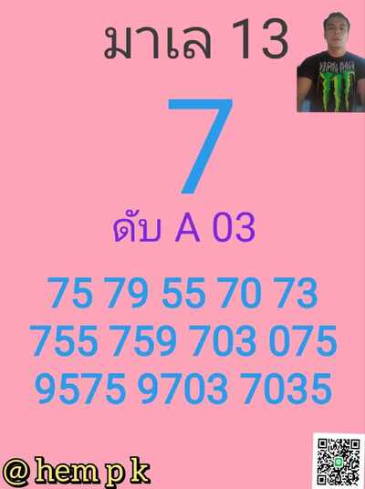 หวยมาเลย์วันนี้13/3/65 ชุดที่5