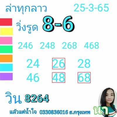 หวยลาววันนี้25/3/65ชุดที่13