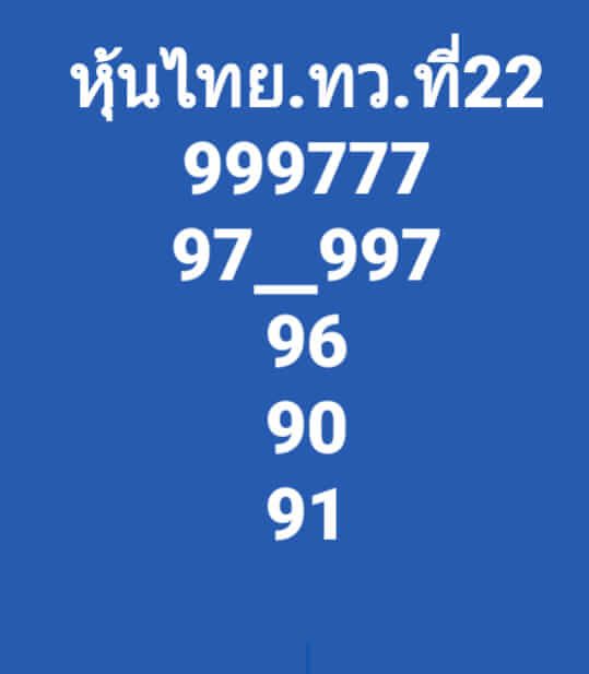 หวยหุ้นวันนี้ 22/3/65ชุดที่7