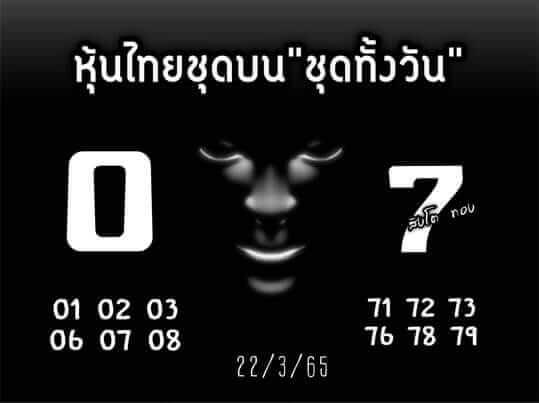 หวยหุ้นวันนี้ 22/3/65ชุดที่8