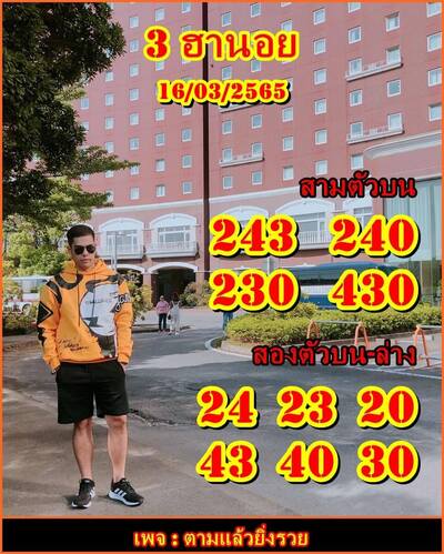 หวยฮานอยวันนี้ 16/3/65ชุดที่13