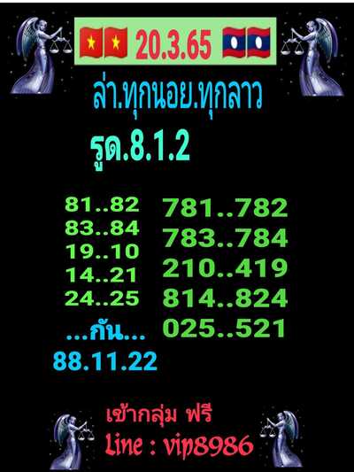 หวยฮานอยวันนี้20/3/65ชุดที่2