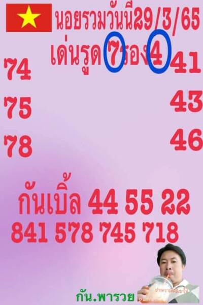 หวยฮานอยวันนี้ 29/3/65ชุดที่3