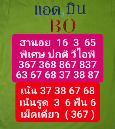 หวยฮานอยวันนี้ 16/3/65ชุดที่6