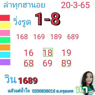 หวยฮานอยวันนี้20/3/65ชุดที่8