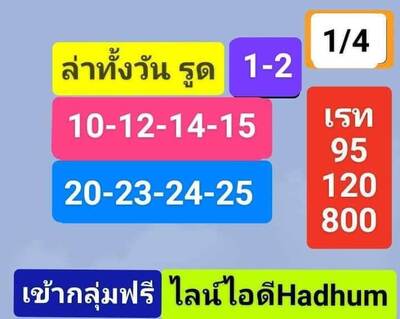 หวยหุ้นวันนี้1/4/65ชุดที่4