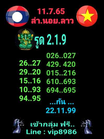 หวยลาววันนี้ 11/7/65ชุดที่2