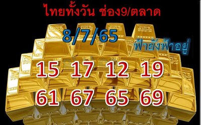 หวยหุ้นวันนี้ 8/7/65ชุดที่4