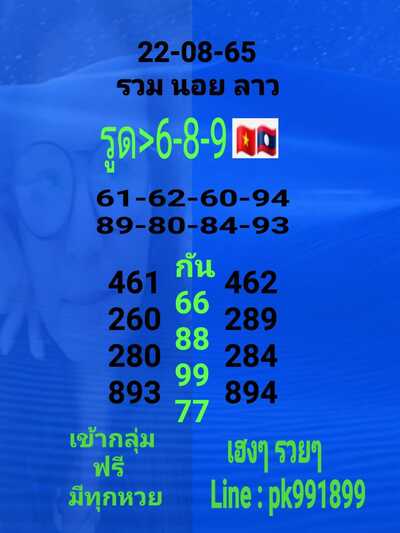 หวยลาววันนี้22/8/65ชุดที่8