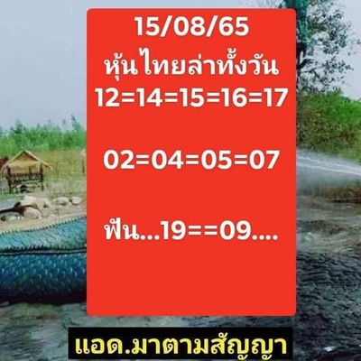 หวยหุ้นวันนี้15/8/65ชุดที่9