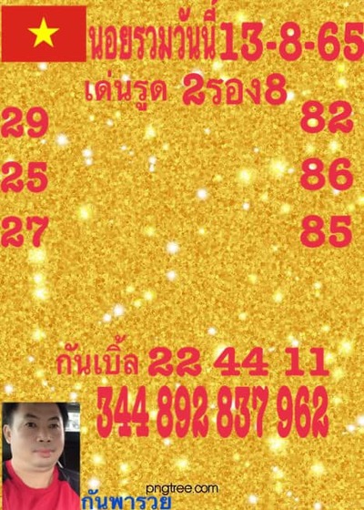 หวยฮานอยวันนี้13/8/65ชุดที่1