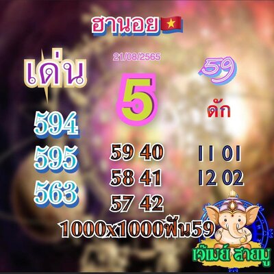 หวยฮานอยวันนี้21/8/65ชุดที่5