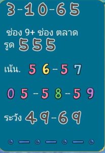 หวยหุ้นวันนี้ 3/10/65 ชุดที่3