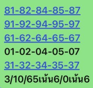 หวยหุ้นวันนี้ 3/10/65 ชุดที่6