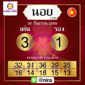 หวยฮานอยวันนี้30/9/65 ชุดที่3