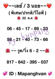 หวยมาเลย์วันนี้ 22/10/65 ชุดที่1