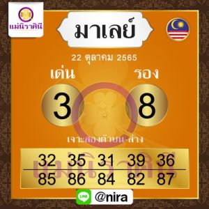 หวยมาเลย์วันนี้ 22/10/65 ชุดที่6