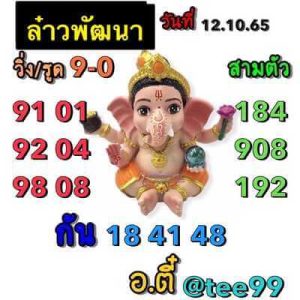 หวยลาววันนี้ 12/10/65 ชุดที่3