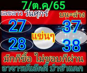 หวยลาววันนี้7/10/65ชุดที่3