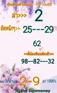 หวยหุ้นวันนี้ 19/10/65 ชุดที่9