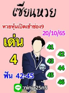 ชหวยหุ้นวันนี้ 20/10/65 ชุดที่4