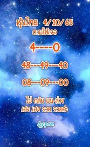 หวยหุ้นวันนี้4/10/65 ชุดที่5