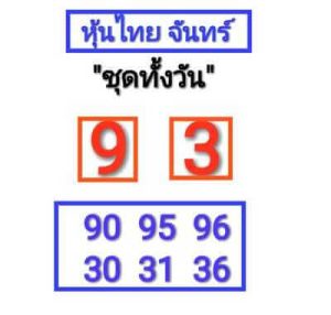 หวยหุ้นวันนี้17/10/65 ชุดที่3