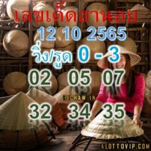 หวยฮานอยวันนี้12/10/65 ชุดที่9