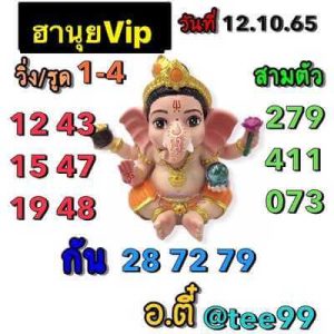 หวยฮานอยวันนี้12/10/65 ชุดที่3