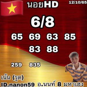 หวยฮานอยวันนี้12/10/65 ชุดที่4