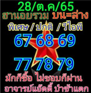 หวยฮานอยวันนี้ 28/0/65 ชุดที่3