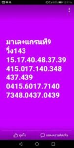 หวยมาเลย์วันนี้ 9/11/65ชุดที่1