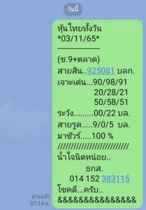 หวยหุ้นวันนี้ 3/11/65 ชุดที่2