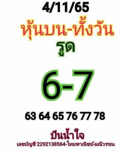 หวยหุ้นวันนี้ 4/11/65 ชุดที่10