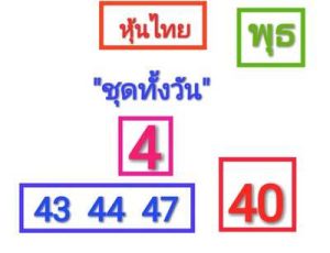 หวยหุ้นวันนี้ 9/11/65 ชุดที่1