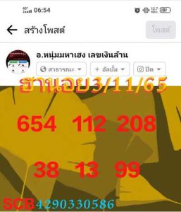 หวยฮานอยวันนี้ 3/11/65 ชุดที่2