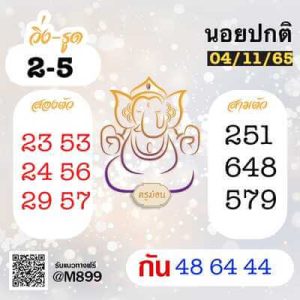 หวยฮานอยวันนี้ 4/11/65 ชุดที่1