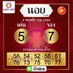 หวยฮานอยวันนี้ 4/11/65 ชุดที่8