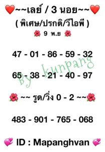 หวยฮานอยวันนี้ 9/11/65 ชุดที่7