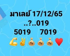 หวยมาเลย์วันนี้ 17/12/65ชุดที่4