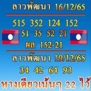 หวยลาววันนี้ 19/12/65 ชุดที่7