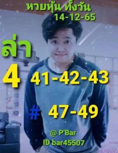 หวยหุ้นวันนี้ 14/12/65 ชุดที่2