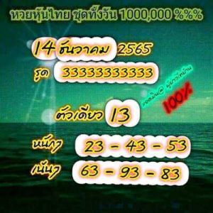 หวยหุ้นวันนี้ 14/12/65 ชุดที่7