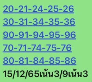 หวยหุ้นวันนี้ 15/12/65 ชุดที่1