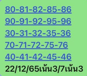 หวยหุ้นวันนี้ 22/12/65 ชุดที่1