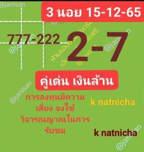 หวยฮานอยวันนี้ 15/12/65 ชุดที่10