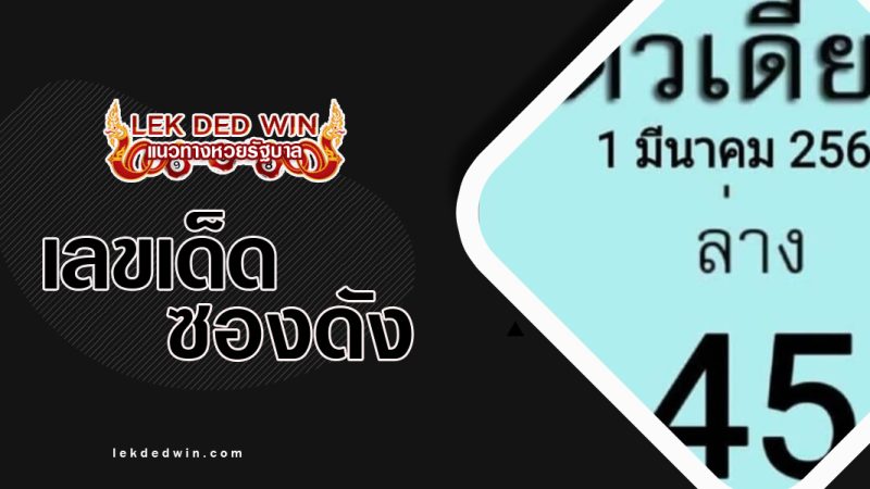 หวยตัวเดียว-งวด 1/3/66