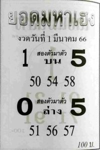 หวยยอดมหาเฮง 