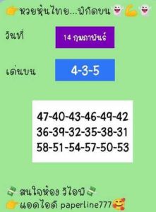 หวยหุ้นวันนี้ 14/2/66 ชุดที่3