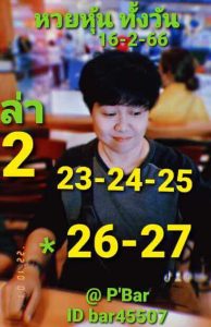 หวยหุ้นวันนี้ 16/2/66 ชุดที่10